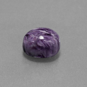 Caroite naturale viola da 2,82 ct, taglio ovale, opaco