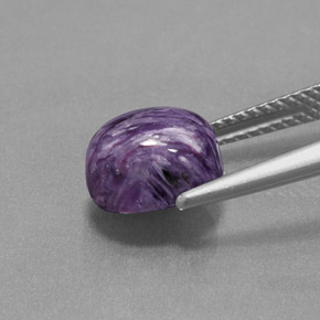 Caroite naturale viola da 2,82 ct, taglio ovale, opaco