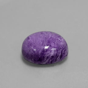 Caroite viola naturale da 4,80 ct, taglio ovale, opaco