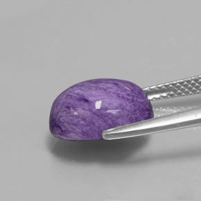 Caroite naturale viola da 4,08 ct, taglio ovale, opaco