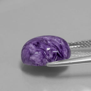Charoite Viola naturale da 5.14 ct, Taglio ovale, Opaco