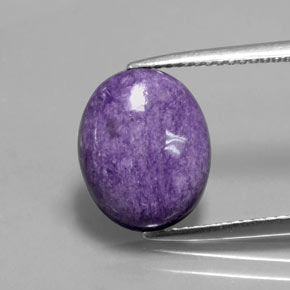 Charoite Viola naturale da 3.76 ct, Taglio ovale, Opaco