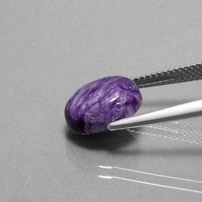 Caroite naturale viola da 3,35 ct, taglio ovale, opaco