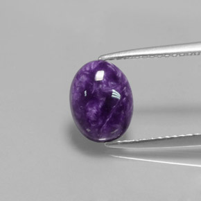 Charoite Viola naturale da 2.00 ct, Taglio ovale, Opaco