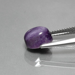 Caroite naturale viola da 2,51 ct, taglio ovale, opaco