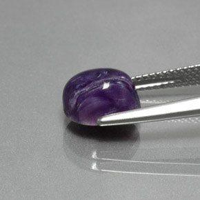 Caroite naturale viola da 2,56 ct, taglio ovale, opaco
