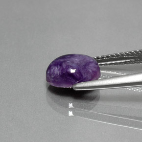 Charoite Viola naturale da 1.84 ct, Taglio ovale, Opaco