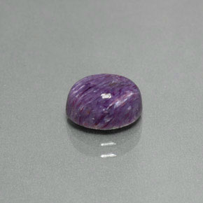 Caroite viola naturale da 2,10 ct, taglio ovale, opaco