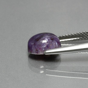Caroite viola naturale da 2,11 ct, taglio ovale, opaco