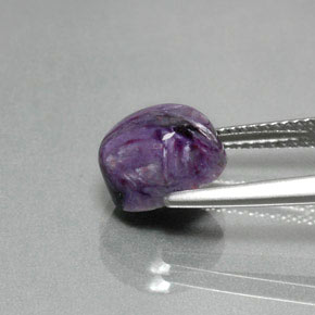 Charoite Viola naturale da 3.12 ct, Taglio ovale, Opaco