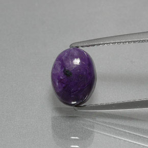 Charoite Viola naturale da 2.80 ct, Taglio ovale, Opaco