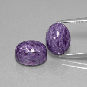 Caroite naturale viola da  ct, taglio ovale, opaco