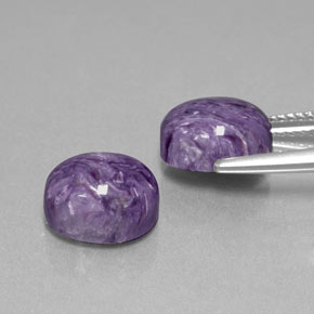 Caroite naturale viola da  ct, taglio ovale, opaco