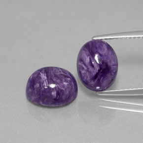 Caroite naturale viola da  ct, taglio ovale, opaco