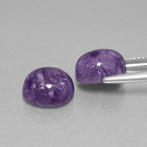 Caroite naturale viola da  ct, taglio ovale, opaco