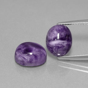 Caroite naturale viola da  ct, taglio ovale, opaco