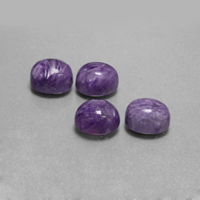 Caroite naturale viola da  ct, taglio ovale, opaco