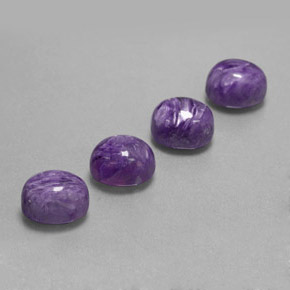 Caroite naturale viola da  ct, taglio ovale, opaco