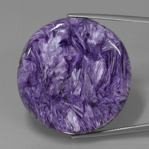 Charoite Viola naturale da 74.39 ct, Taglio rotondo, Opaco
