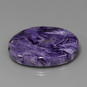 Caroite naturale viola da 84,76 ct, taglio ovale, opaco
