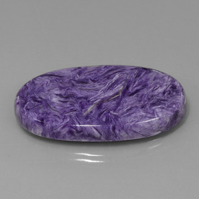 Caroite naturale viola da 52,34 ct, taglio ovale, opaco