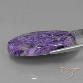 Charoite Viola scuro naturale da 58.38 ct, Ovale, Opaco