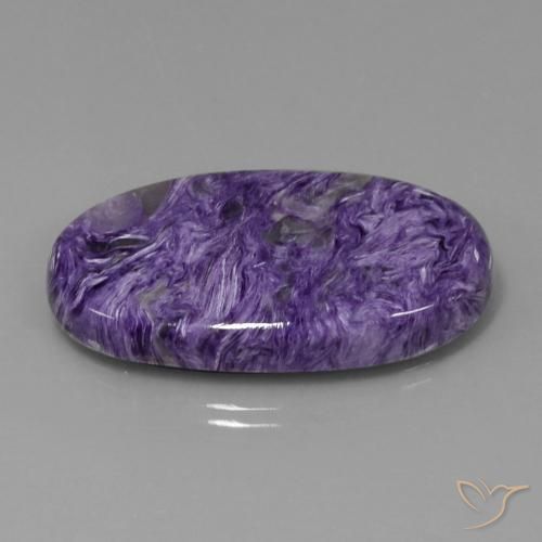 Charoite Velluto Viola Viola naturale da 50.99 ct, Taglio ovale, Opaco