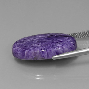 Charoite Velluto Viola Viola naturale da 34.88 ct, Taglio ovale, Opaco
