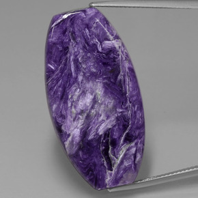 Caroite naturale viola da 31,84 ct, forma fantasia, opaco