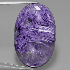 Charoite Viola naturale da 38.15 ct, Taglio ovale, Opaco