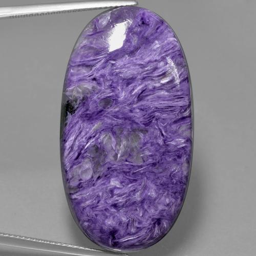Caroite naturale viola da 49,22 ct, taglio ovale, opaco