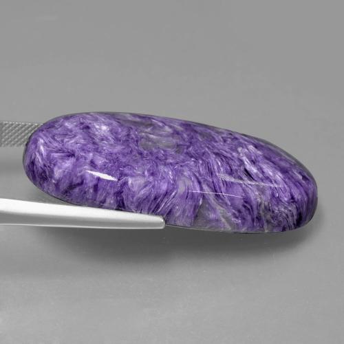 Caroite naturale viola da 49,22 ct, taglio ovale, opaco