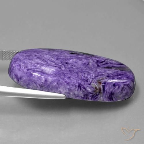Caroite naturale viola da 55,43 ct, taglio ovale, opaco