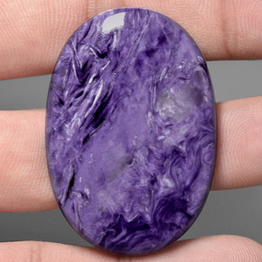Charoite Viola naturale da 84.93 ct, Taglio ovale, Opaco