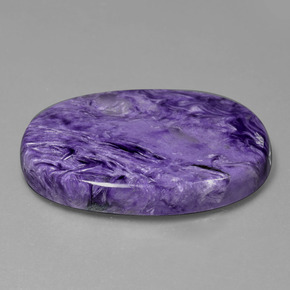 Charoite Viola naturale da 84.93 ct, Taglio ovale, Opaco
