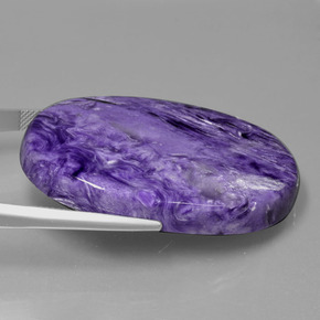 Charoite Viola naturale da 84.93 ct, Taglio ovale, Opaco