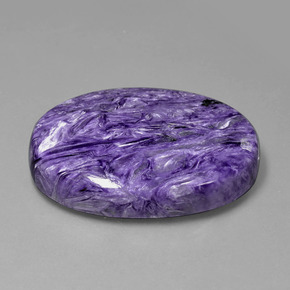 Caroite naturale viola da 107,30 ct, taglio ovale, opaco