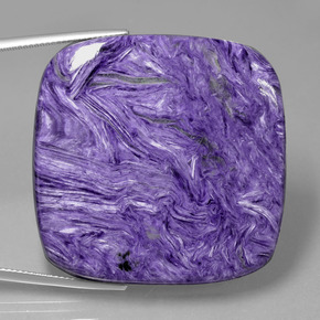 Charoite Viola naturale da 93.43 ct, Taglio a cuscino, Opaco