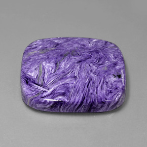 Charoite Viola naturale da 93.43 ct, Taglio a cuscino, Opaco