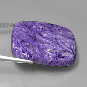 Charoite Viola naturale da 93.43 ct, Taglio a cuscino, Opaco