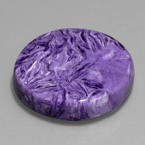 Caroite naturale viola da 77,96 ct, taglio rotondo, opaco