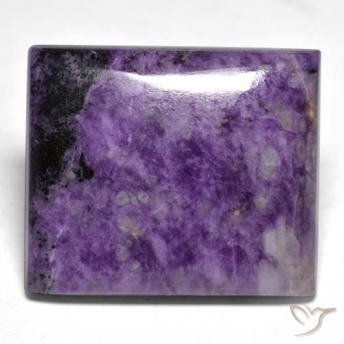Charoite Velluto Viola Viola naturale da 28.73 ct, Taglio a baguette, Opaco