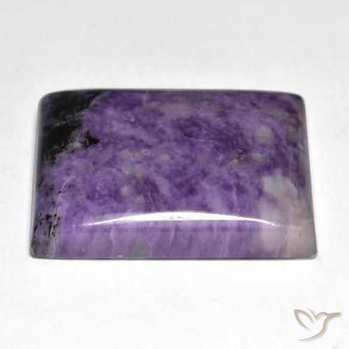 Charoite Velluto Viola Viola naturale da 28.73 ct, Taglio a baguette, Opaco