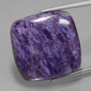 Charoite Viola naturale da 39.43 ct, Taglio a cuscino, Opaco