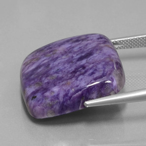 Charoite Viola naturale da 39.43 ct, Taglio a cuscino, Opaco