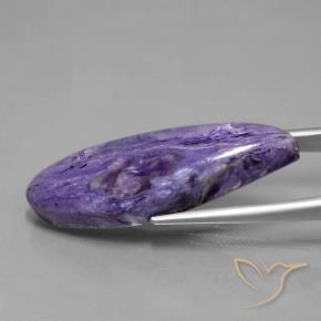 Charoite Viola medio-scuro naturale da 36.05 ct, Taglio marquise, Opaco