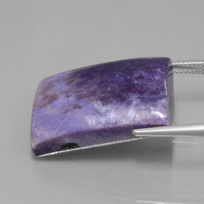 Charoite Viola medio-scuro naturale da 45.37 ct, Taglio a baguette, Opaco
