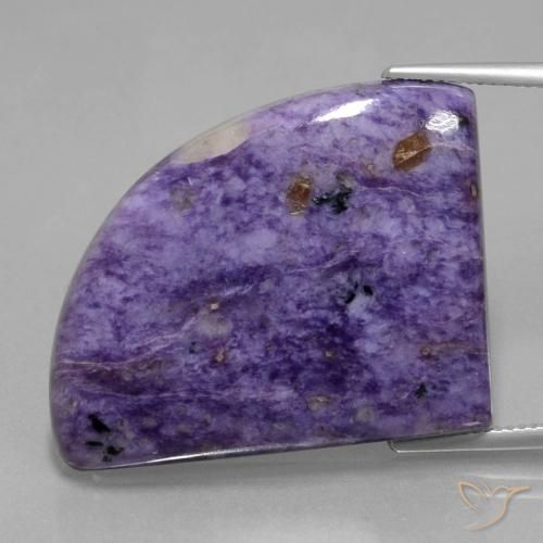 43.72ct Naturale Viola scuro Charoite, Taglio a fantasia, Opaco
