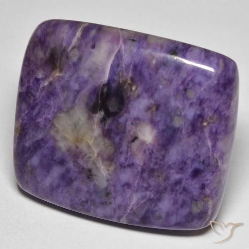 Charoite Viola scuro naturale da 50.09 ct, Cuscino, Opaco