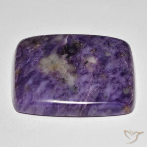 Charoite Viola scuro naturale da 50.09 ct, Cuscino, Opaco